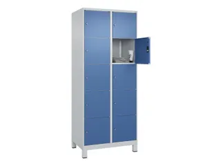 lockerkast,HxBxD 1950x800x500mm,2x5vakken,vak B 400mm,cil.-slot,voeten - 1