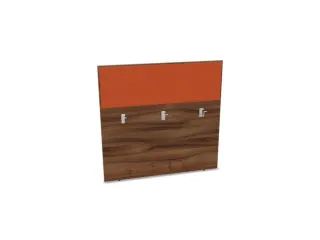 baliepaneel bureau aanbouw achter NP-tiepolo nut BN3012-oranje 1200mm - 1