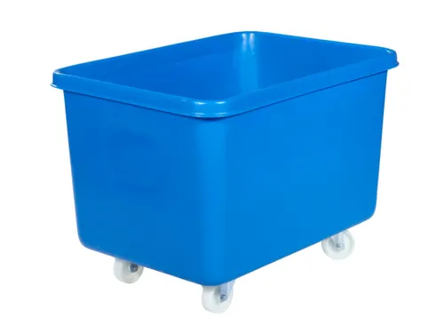 Verrijdbare Rechthoekige Bak 340 Liter Hxbxd 711X991X686Mm Pe Blauw