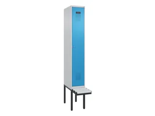 locker met bank,HxBxD 2120x300x815mm,1vak,vak B 300mm,cilinderslot - 2