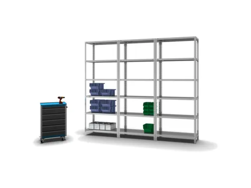 magazijnstelling,grondveld,HxBxD 2500x1000x400mm,vaklast 350kg
