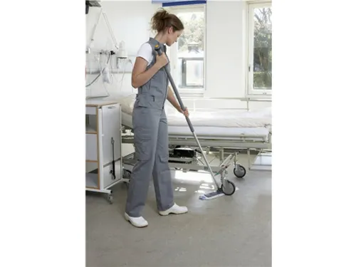 Microfiber Damp42 microvezel vlakmop donkergrijs klittenband 400mm