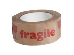 Waarschuwingstape IEZZY 50mmx50m 80% gerecycled papier bruin rood