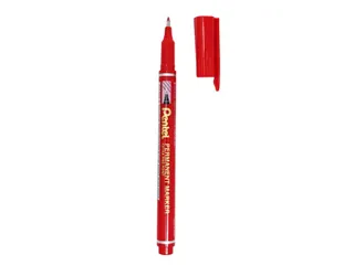 Pentel NF450-B Permanente marker Extra Fijne punt 1,2mm Rood - 3