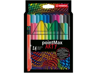 Viltstift STABILO pointMax 488/24 Arty medium assorti etui à 24 stuks - 1