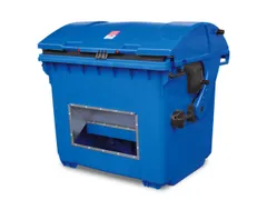 strooigoedbak,HxBxD 1035x1360x765mm,HDPE,blauw,deksel blauw