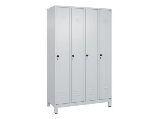 locker,HxBxD 1950x1200x500mm,4vak,vak B 300mm,draaigrendel,voeten - 1