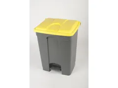 pedaalemmer,1x70l,HxBxD 673x495x412mm,romp PP grijs,deksel PP geel