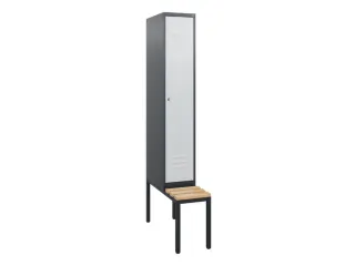 locker met bank,HxBxD 1950x300x815mm,1vak,vak B 300mm,cil.-slot - 1