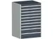 ladekast HxBxD 1200x800x750mm 10laden RAL7035 front RAL7016
