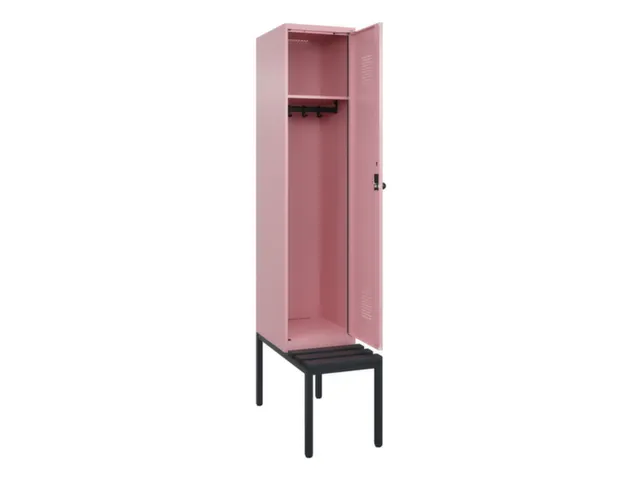 locker met bank,HxBxD 2120x400x815mm,1vak,vak B 400mm,draaigrendel