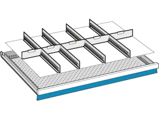 Lade-Indelingsset,4Xsleufwand/5Xscheidingsplaat - 1