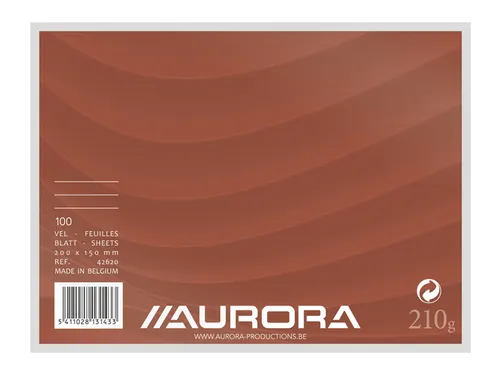 Systeemkaart Aurora 200x150mm lijn met rode koplijn 210gr wit 100 vel
