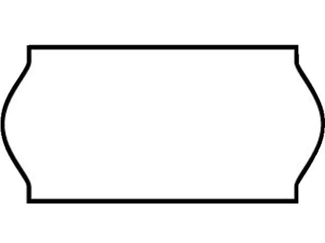 Prijsetiket 12x26mm Open-Data C6 permanent wit 1500 stuks