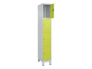 lockerkast,HxBxD 1950x300x500mm,1x4vakken,vak B 300mm,cil.-slot,voeten - 2