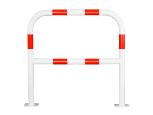 beschermbeugel,v. binnen/buiten,HxBxD 1000x1000x150mm,staal,wit/rood