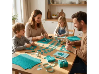 Glitterkarton Kangaro turquois 50x70cm pak à 10 vel - 6