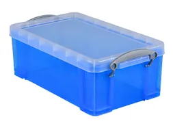 Opbergbox Really Useful 5 liter 340x200x125mm transparant blauw