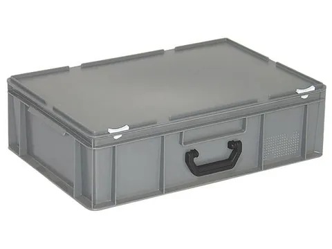 Euronorm Koffer Hxlxb 180x600x400mm 33l 1 Handgreep Grijs