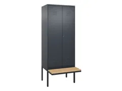 armoire vestiaire noir et blanc HxlxP 2120x800x815mm 2compart.