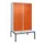 PBM-locker met bank,HxBxD 2120x1200x815mm,4vak,vak B 300mm,cil.-slot