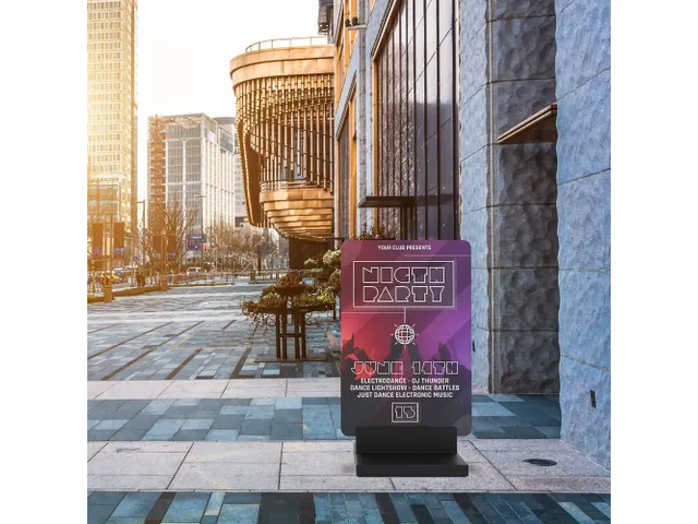 Reclamepaneel Panel Base Staal 40x40 cm Zwart