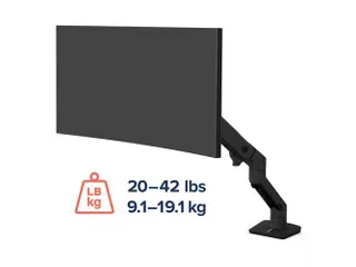 HX Bureau Monitorarm Mat Zwart - 4