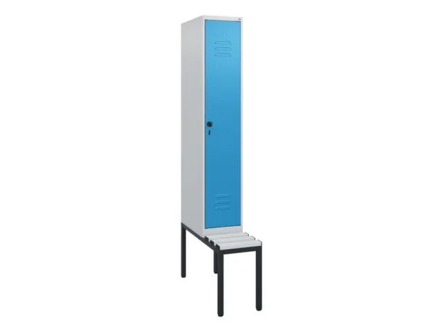 Armoire vestiaire avec banc HxlxP 1950x300x815mm 1compart.