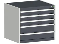 ladekast HxBxD 700x800x525mm 5laden romp RAL7035 front RAL7016