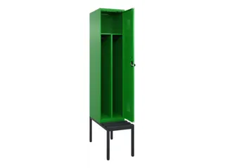 locker met bank,voor scheiding van kleding,HxBxD 2120x400x815mm,1vak - 1