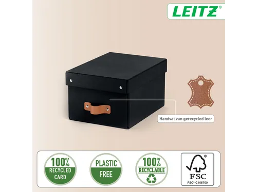 Leitz Puro Opbergdoos met deksel klein 7L set van 2 zwart