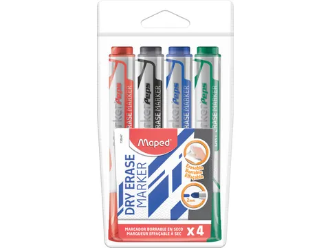 whiteboardmarker Jumbo, ronde punt 2mm assorti 4 stuks