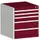 ladekast HxBxD 700x650x525mm 5laden romp RAL7035 front RAL3004