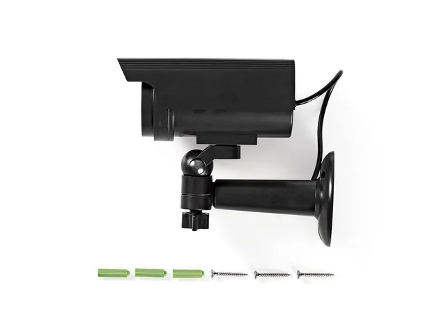 Dummy beveiligingscamera Nedis Solar IP44 buiten Zwart