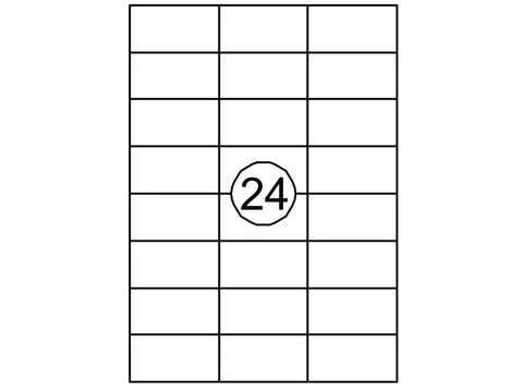 Etiket Quantore 70x37mm wit 2400st