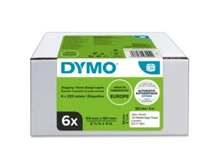 Etiket Dymo 99014 LabelWriter 54x101mm 6 rollen á 220 stuks wit - 1