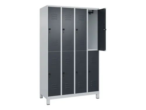 dubbeldekse locker,HxBxD 1950x1200x500mm,4x2vak.,vak B 300mm