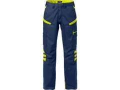 Fristads 2554 STFP dames P/COT werkbroek, marineblauw/fluo geel, maat