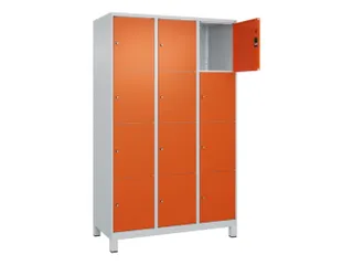 lockerkast,HxBxD 1950x1200x500mm,3x4vakken,vak B 400mm,cil.-slot - 1