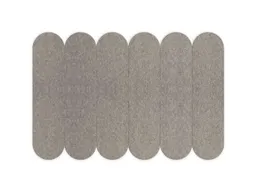 Akoestische PET-vilt ovale stroken donkergrijs 30x120cm 6 stuks
