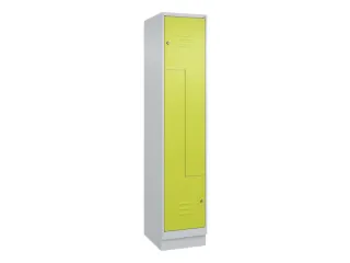 Z-garderobekast,HxBxD 1950x400x500mm,vak B 200/400mm,cil.-slot,sokkel - 1