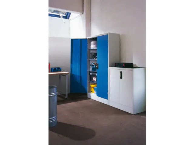 Armoire superposable,corps RAL7035,face avant RAL3003