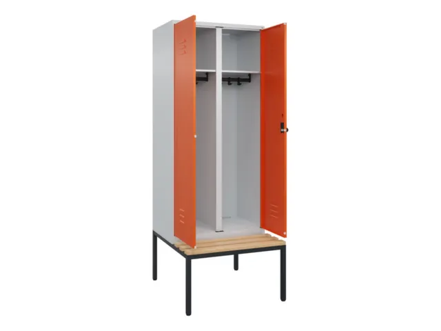 locker voor scheiding van kleding,HxBxD 2120x800x815mm,2vak