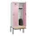locker met bank,HxBxD 2120x800x815mm,2vak,vak B 400mm,draaigrendel