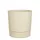 Plantenpot Mica Coco met schotel rond beige 23.5 x 22.5 cm