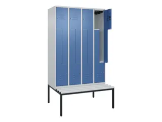Z-garderobekast,HxBxD 2120x1200x815mm,8vak,vak B 300mm,cil.-slot - 2