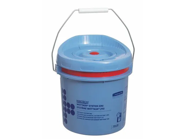 Distributeur lingettes imprégnées Wettask 4 seaux bleus