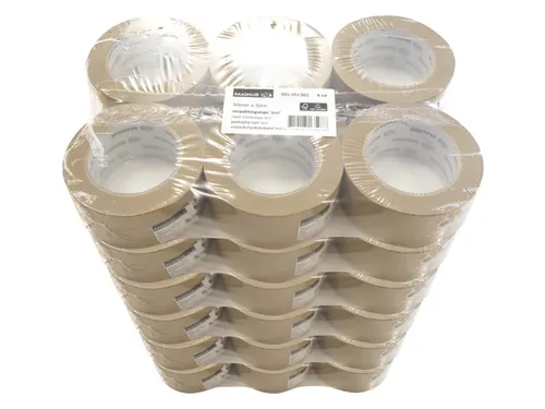 Verpakkingstape ECO Raadhuis 50mm x 50m papier doos a 36 rol