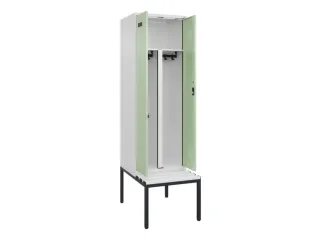 PBM-locker met bank,HxBxD 2120x600x815mm,2vak,vak B 300mm - 1