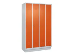 locker voor scheiding van kleding,HxBxD 1950x1200x500mm,4vak